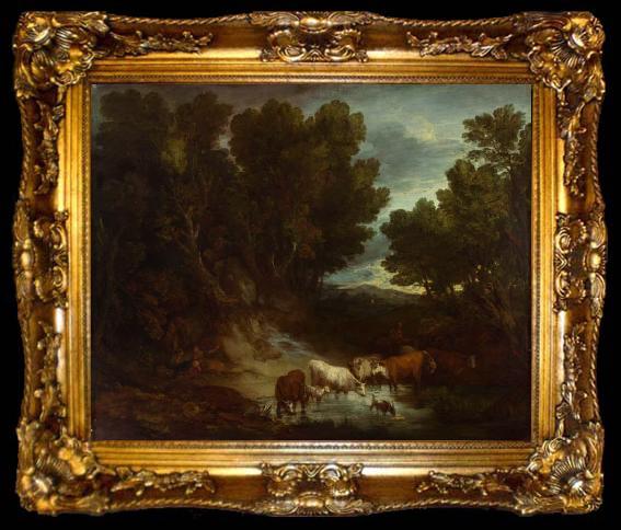 framed  Thomas Gainsborough The Watering Place (mk08), ta009-2